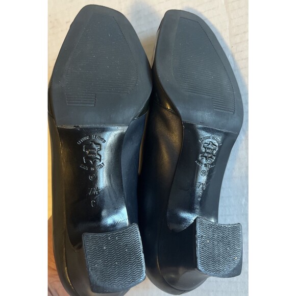 Amalfi Italy Women’s Blue And Black Patent Leather 2” Inch Heels Size 7.5 C EUC - Picture 7 of 11